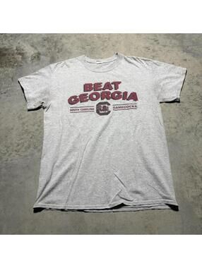 South Carolina Gamecocks Beat Georgia Gray Graphic T Shirt Medium